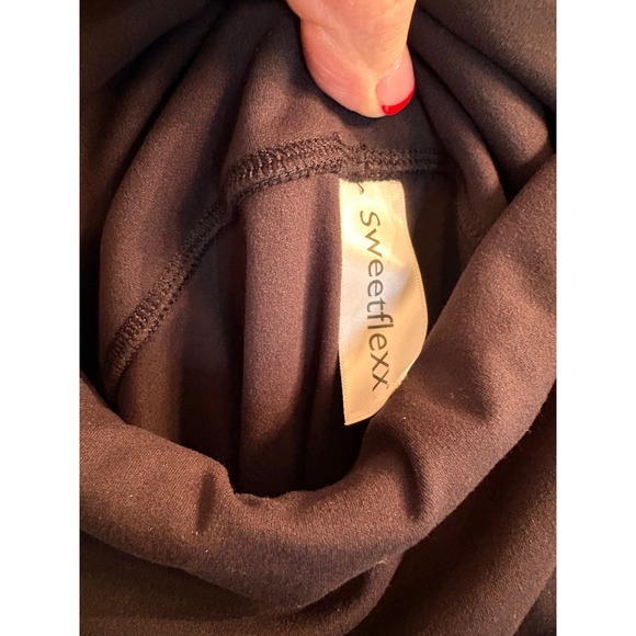 Sweetflexx Resistance Activewear Leggings Black High Waisted Ruched BLK W Sz6 - Picture 4 of 9